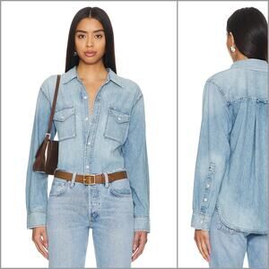 Citizens of Humanity $248 Baby Shay Denim Shirt size Small